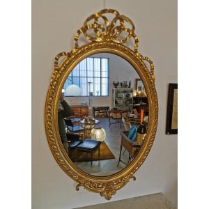 Large Medallion Mirror, 19th Century