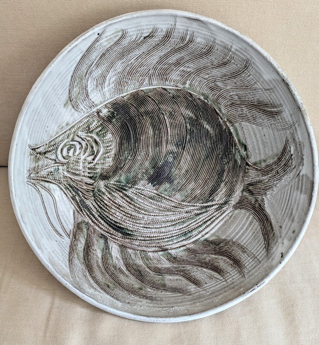 Thiry Very Large Bowl, Fish Decor-photo-2