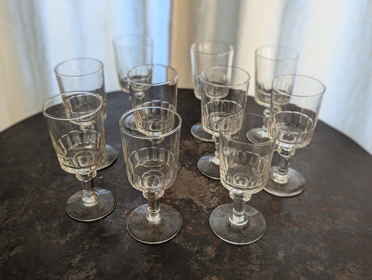 10 Mirabeau Glasses, Early 19th Century 