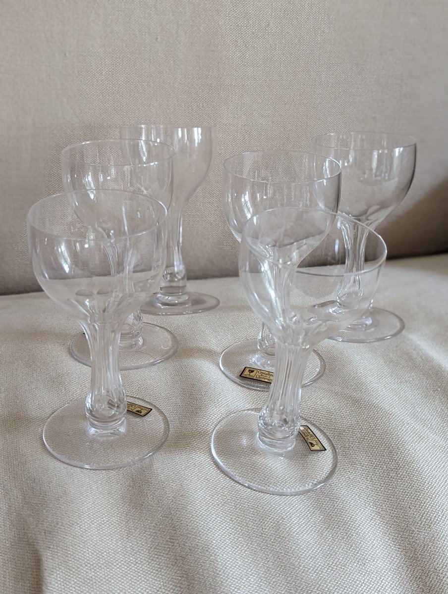 Box Of 6 Crystal Glasses. Royal Champagne Crystal Works -photo-4