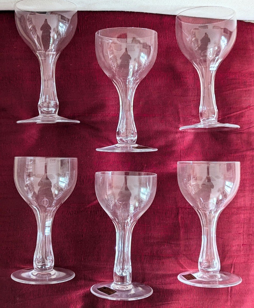 Box Of 6 Crystal Glasses. Royal Champagne Crystal Works -photo-3