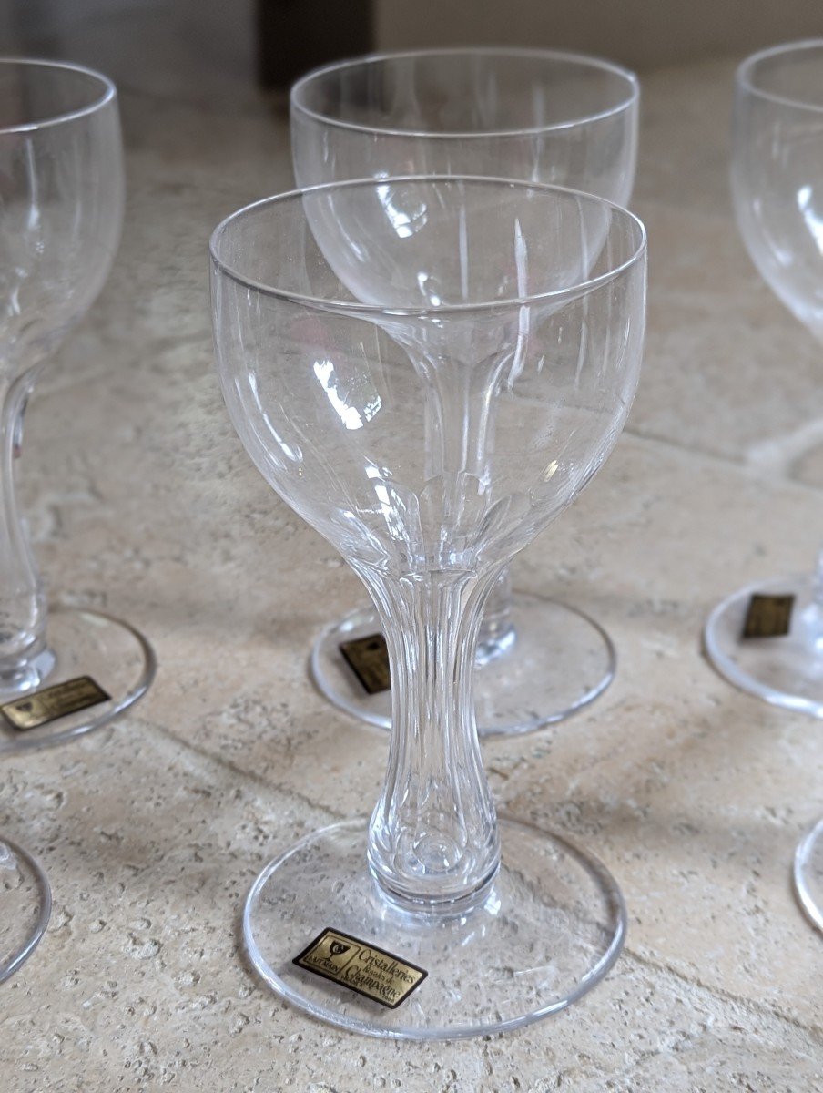 Box Of 6 Crystal Glasses. Royal Champagne Crystal Works -photo-5