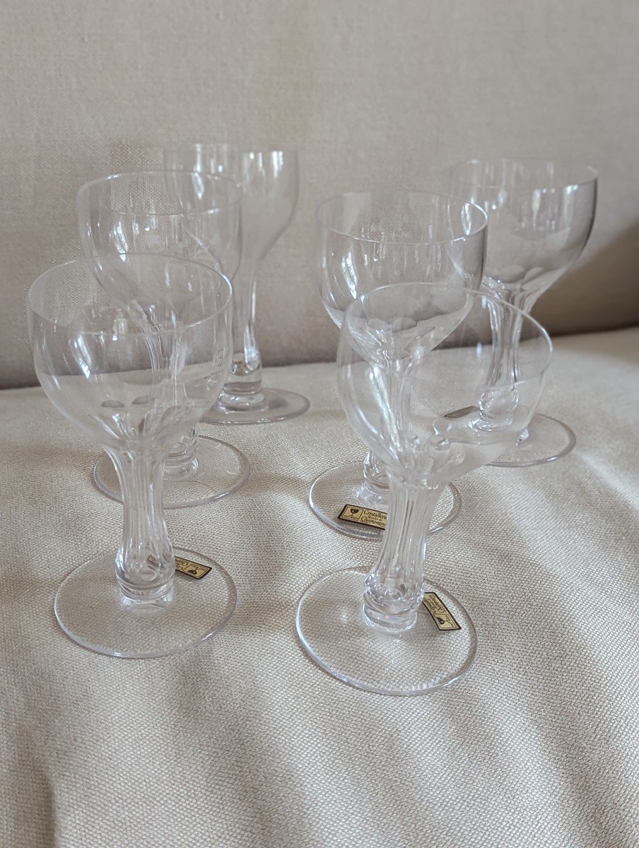 Box Of 6 Crystal Glasses. Royal Champagne Crystal Works -photo-7