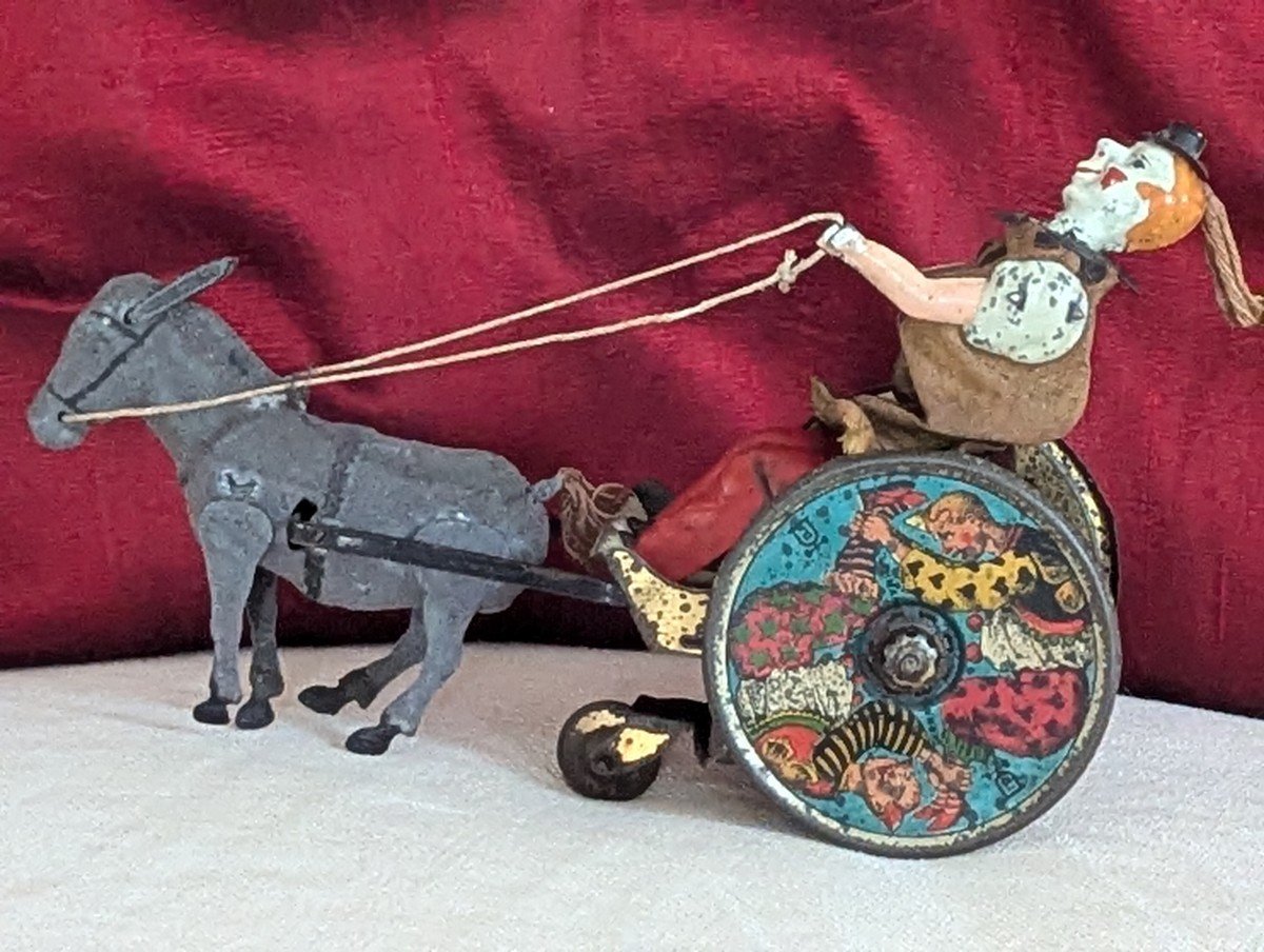 Lehmann German Toy, Antique "the Recalcitrant Donkey" -photo-2