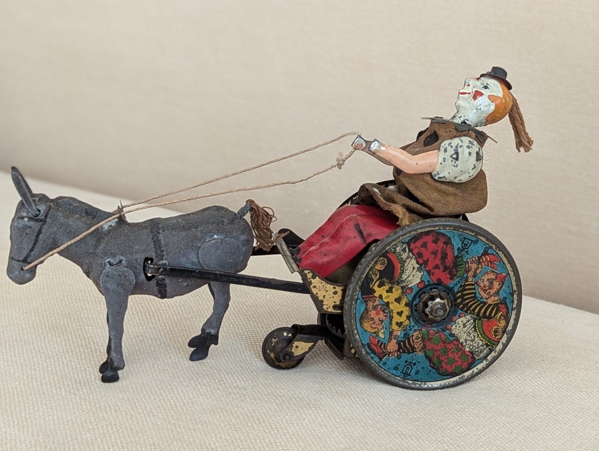 Lehmann German Toy, Antique "the Recalcitrant Donkey" -photo-4