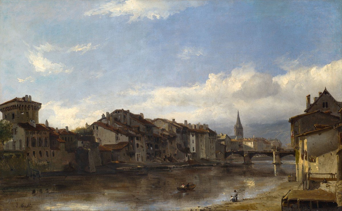 Théodore GUDIN (1802-1880) - Vue de Grenoble, vers 1825