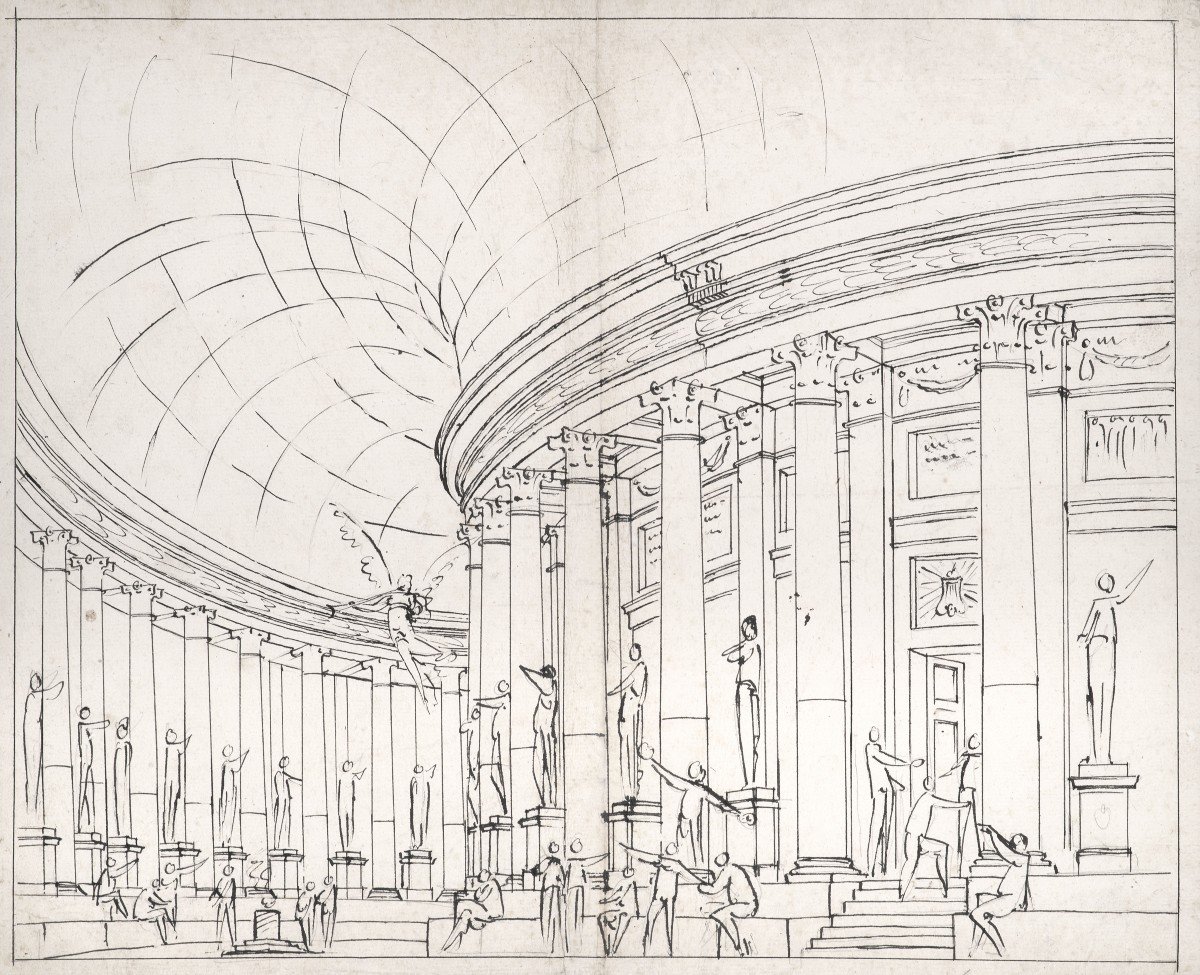 Pietro Gonzaga (1751-1831) - Study For The Inaugural Curtain Of La Fenice, Circa 1792