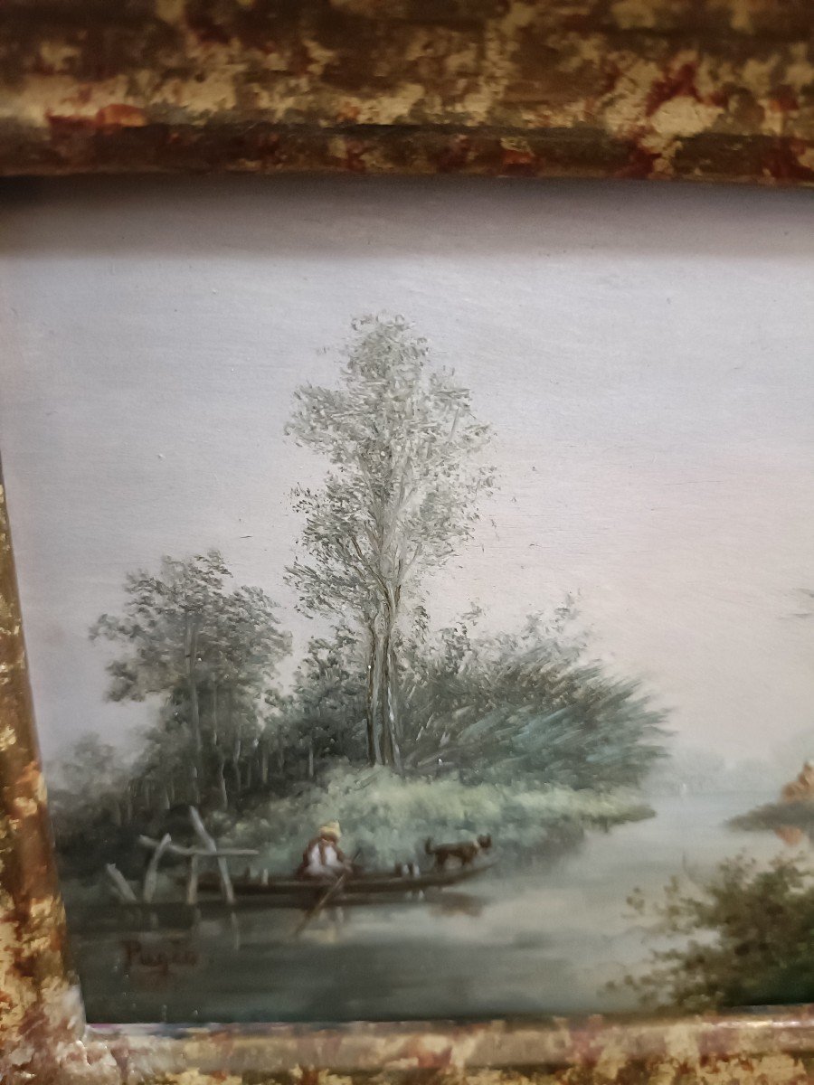 Pair Of 19th Century Landscape Panels -photo-4