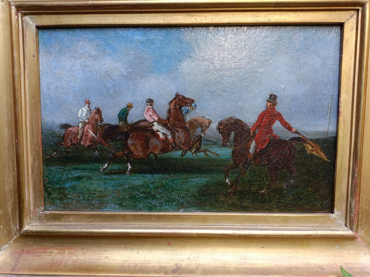 Hsc Horse Racing Scene. 19th Century -photo-2