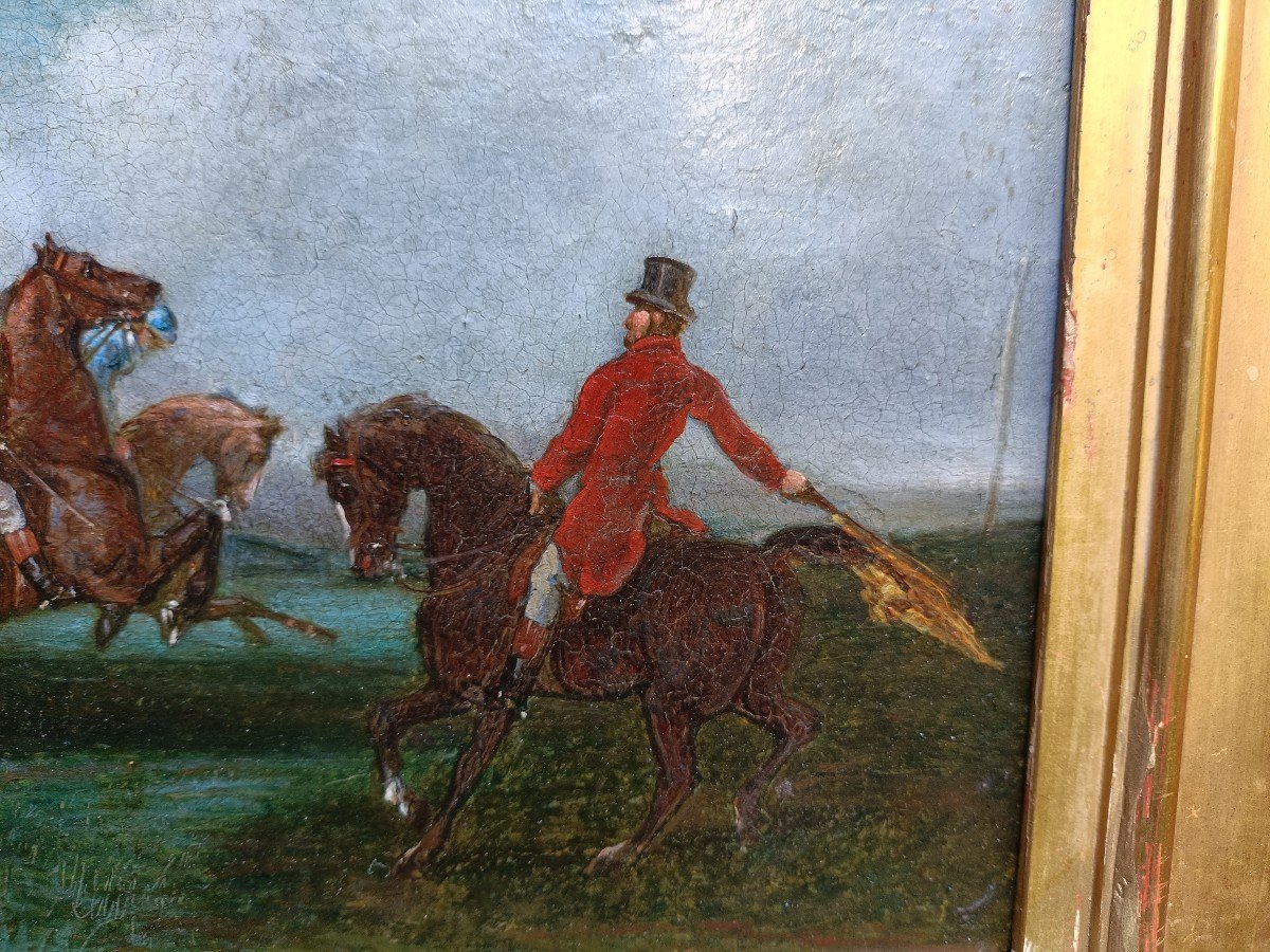 Hsc Horse Racing Scene. 19th Century -photo-3