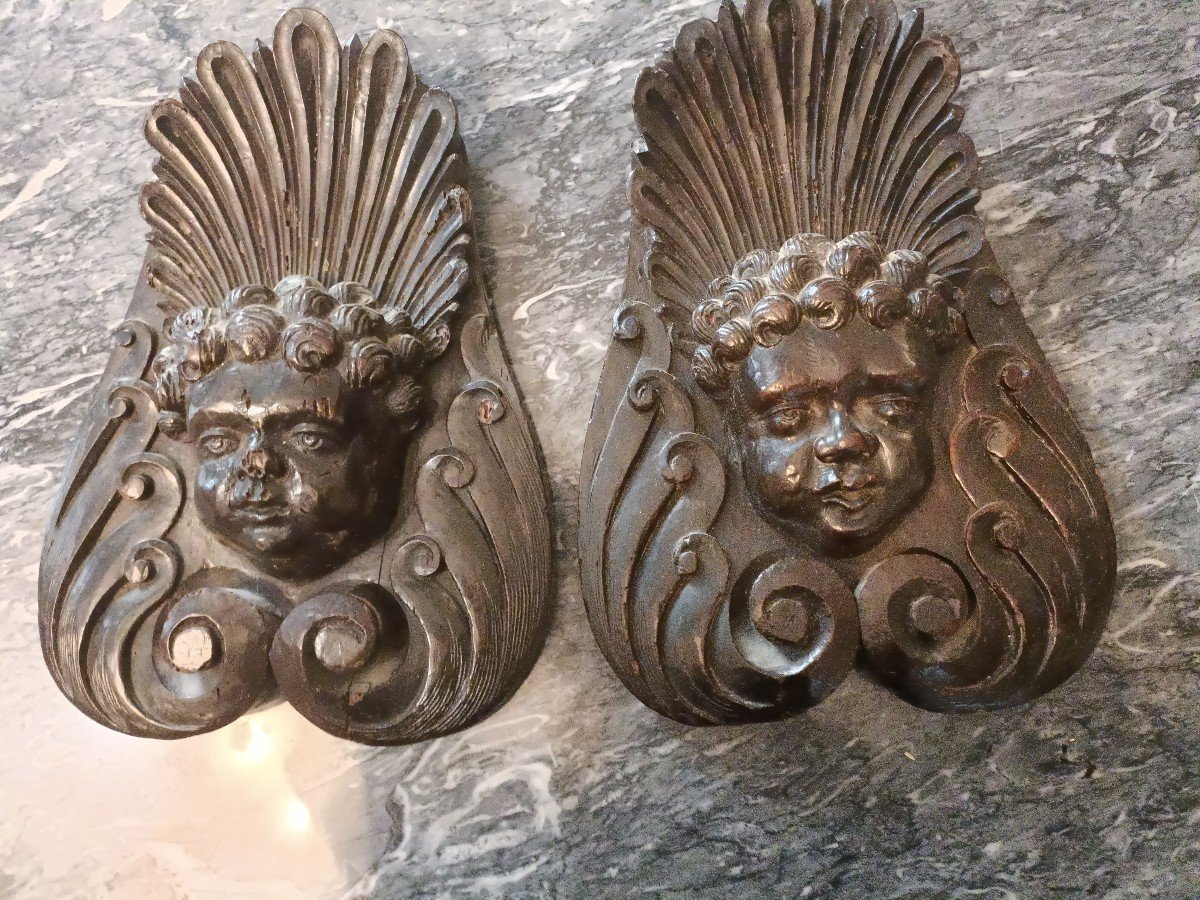 Pair Of Angel Heads.-photo-4