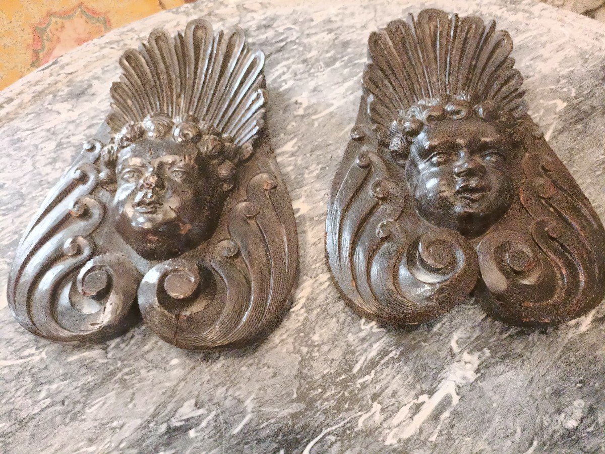 Pair Of Angel Heads.