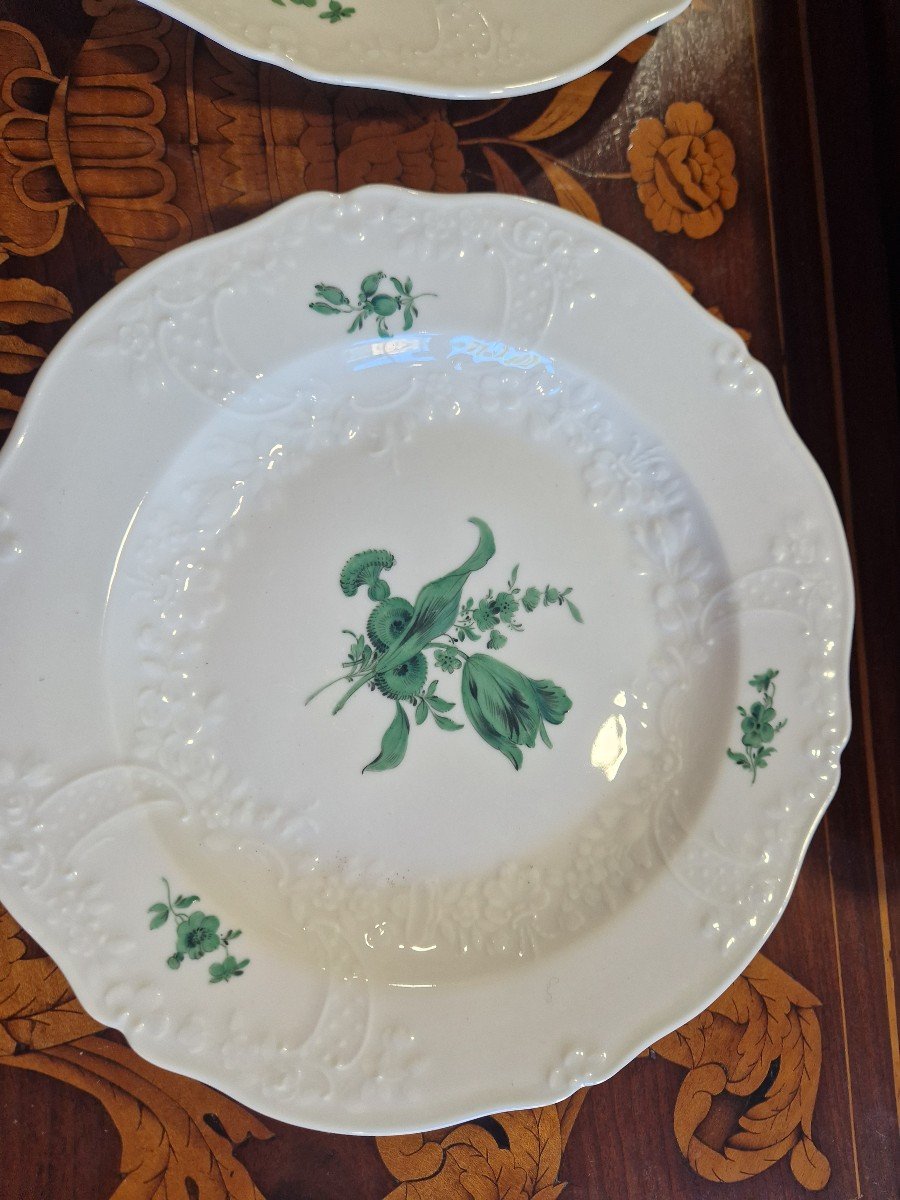 Pair Of Plates Made By Meissen In The Early Twentieth Century. -photo-3