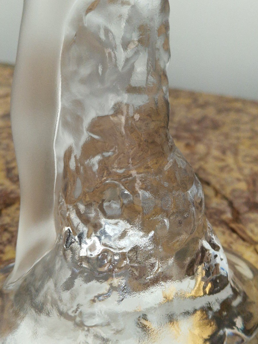 Lalique France - Crystal Woman Statuette. Signed -photo-5