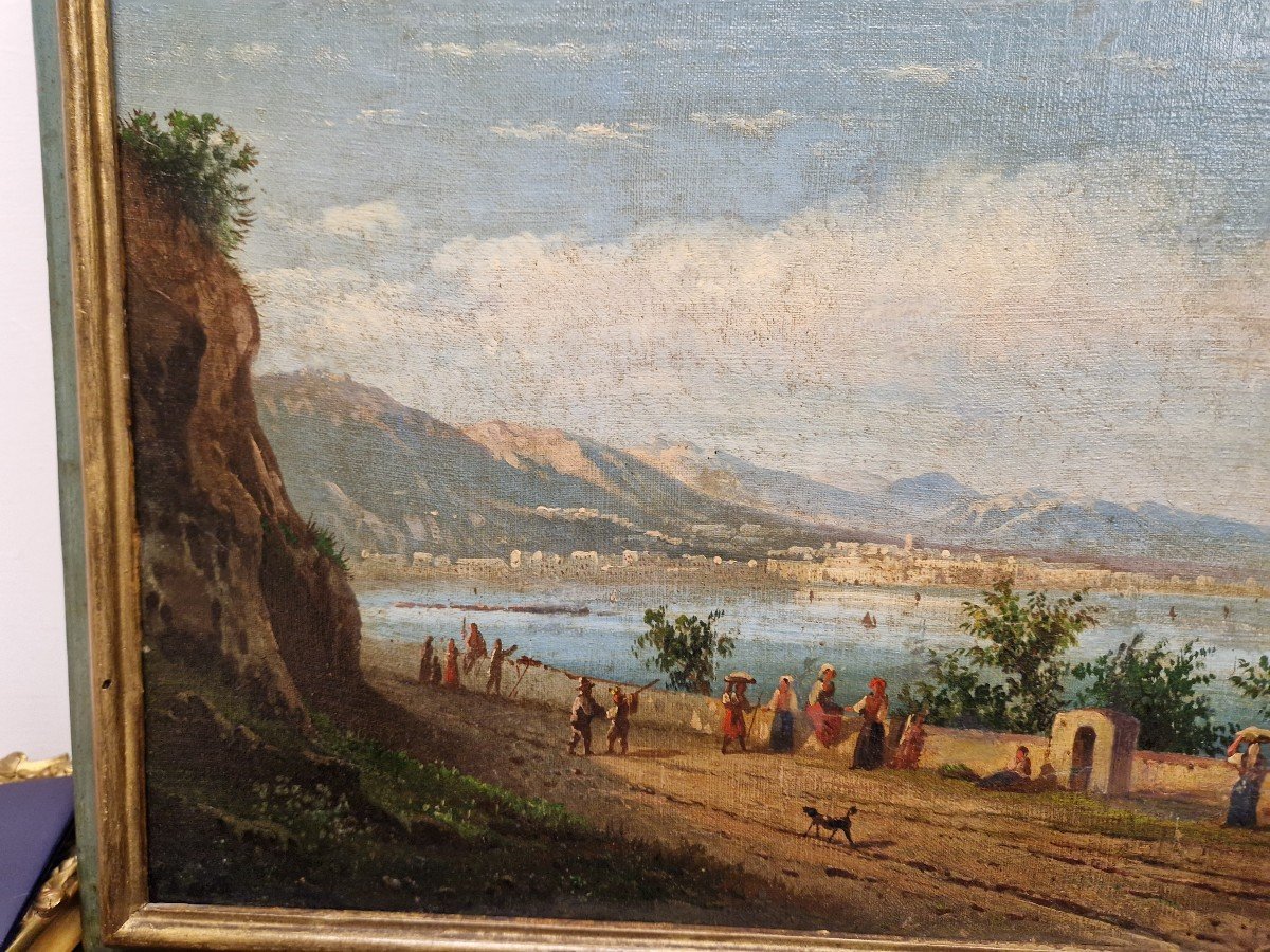 Beautiful Pair Of 19th Century Neapolitan Paintings, Posillipo School -photo-6