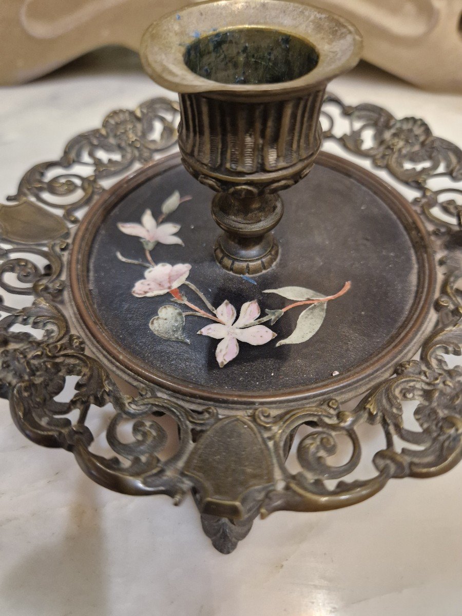 Bronze Lie And Marble Top In Clerk. Second Half Of The Nineteenth Century-photo-3