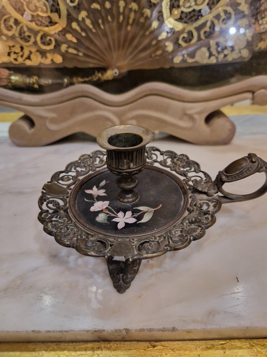 Bronze Lie And Marble Top In Clerk. Second Half Of The Nineteenth Century