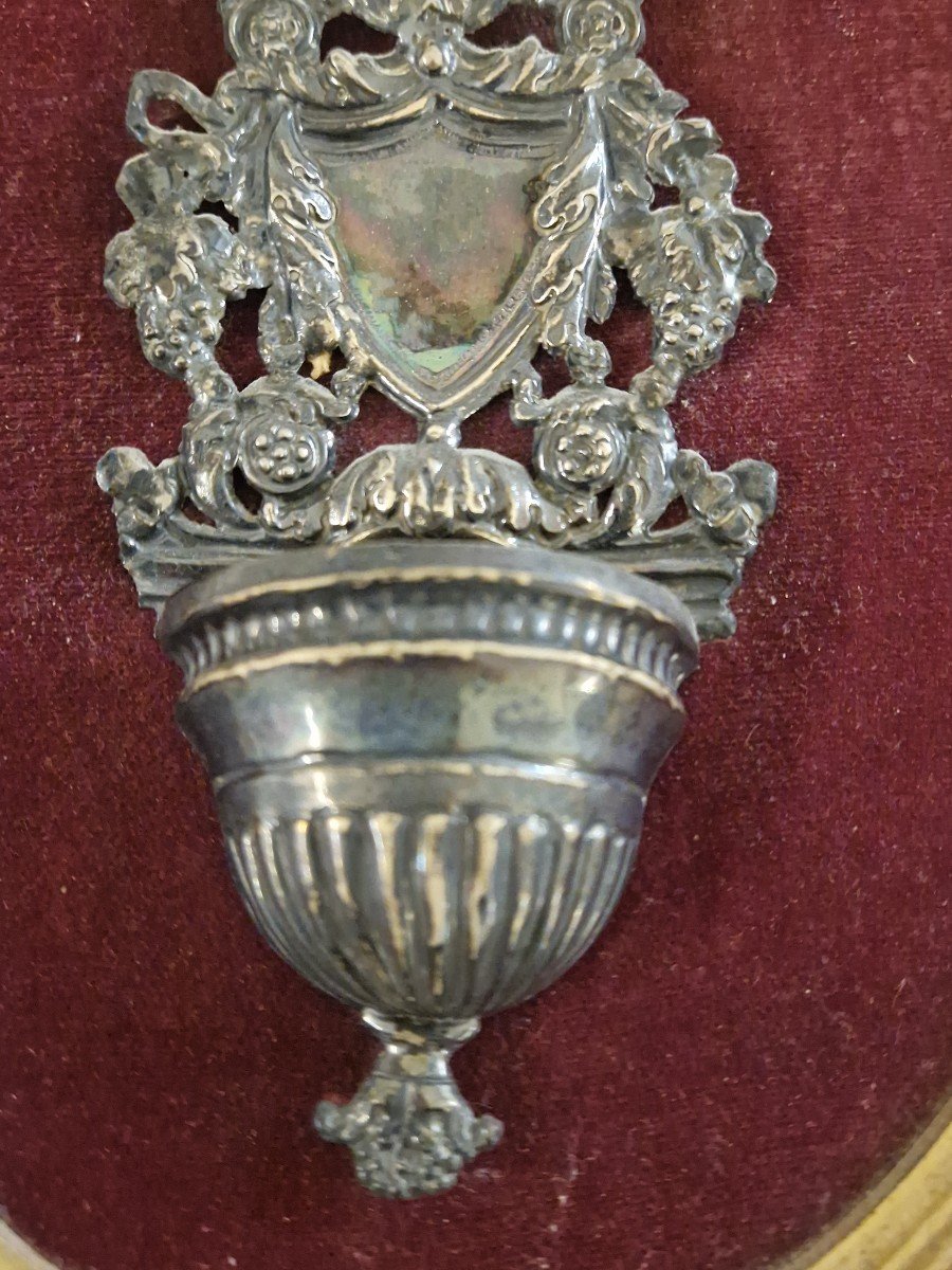 Silver Stoup, First Half Of The 19th Century, Milan, Italy -photo-3