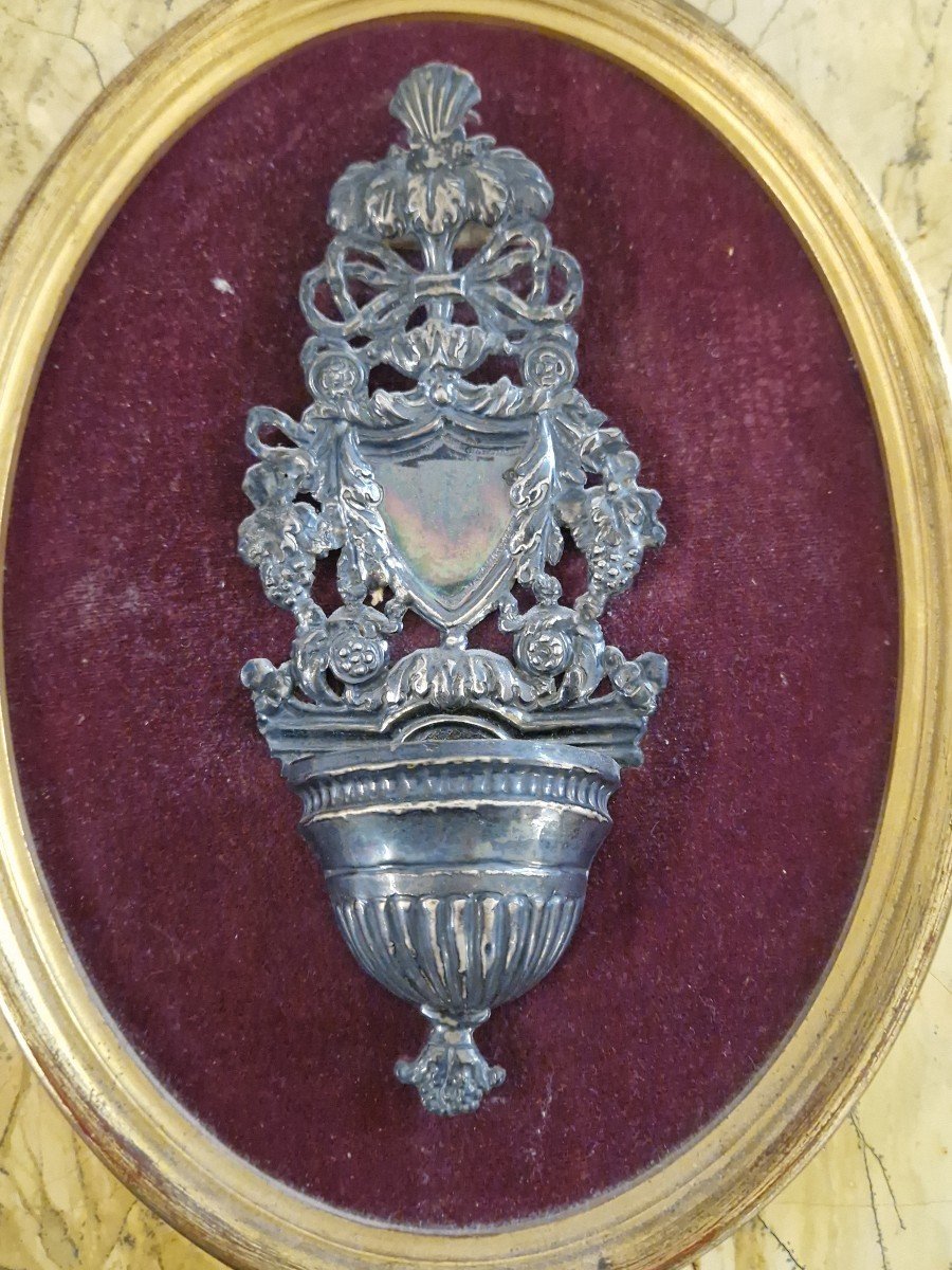 Silver Stoup, First Half Of The 19th Century, Milan, Italy 