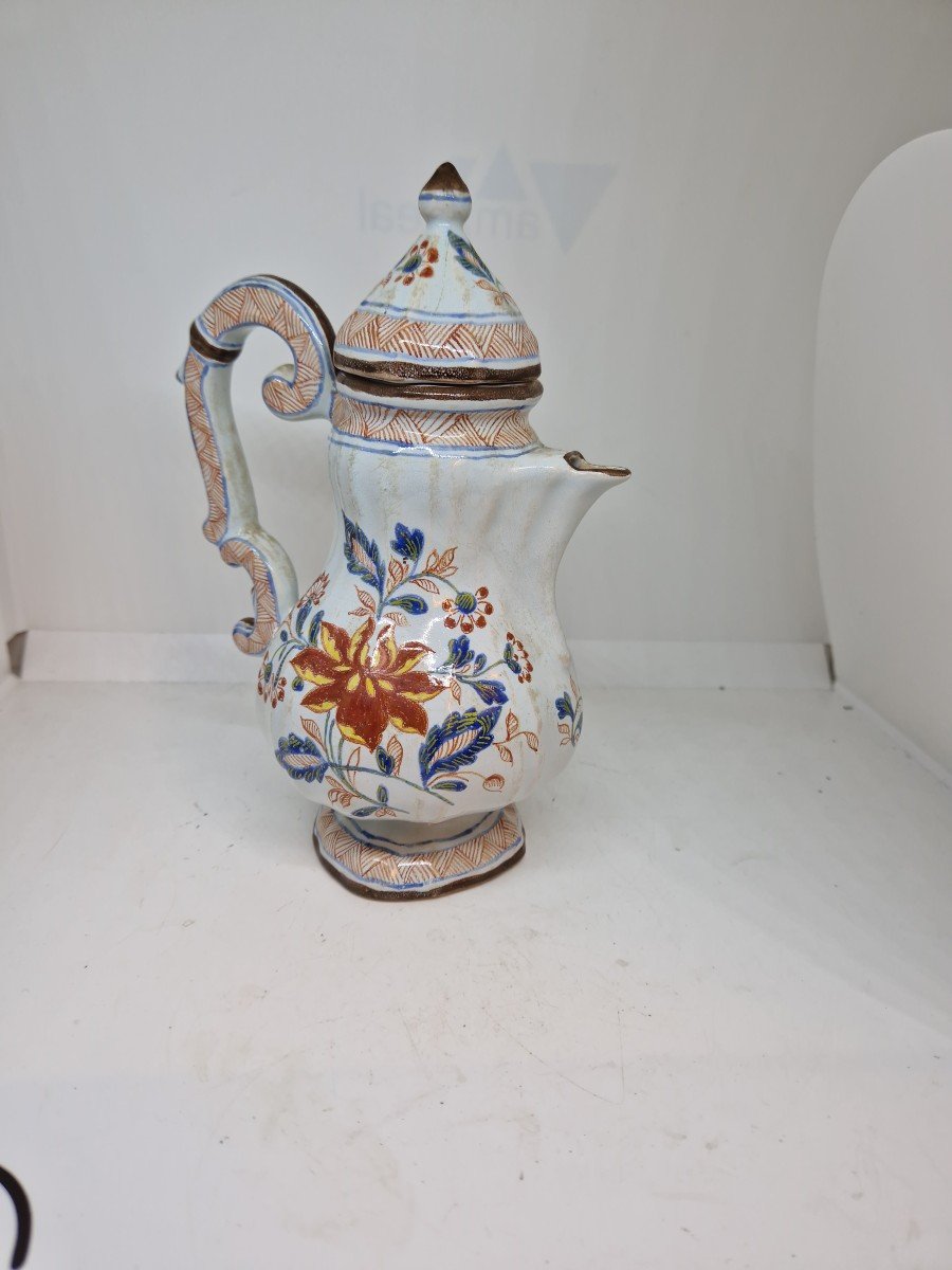 Faenza Ceramic  Coffee Maker Made In The First Half Of The Eighteenth Century-photo-4