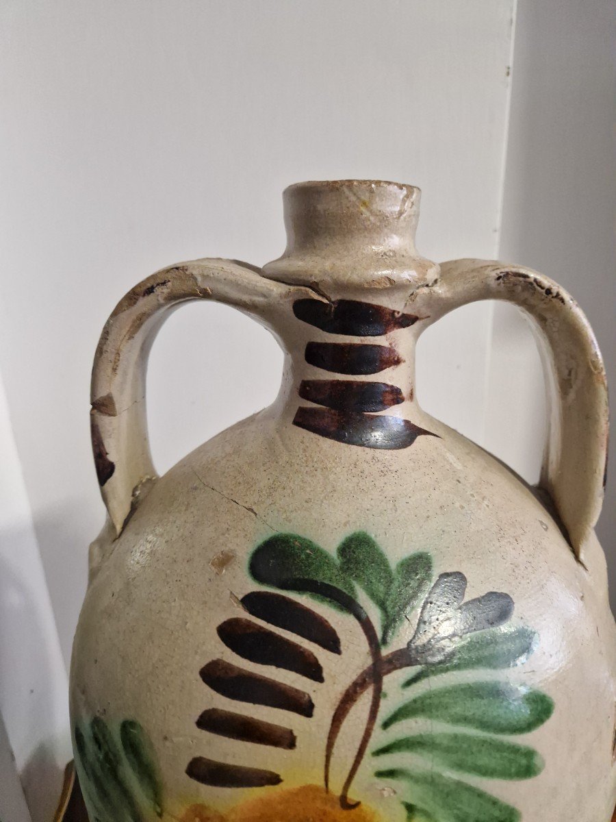 Caltagirone Majolica Amphora Dated 1873 -photo-2