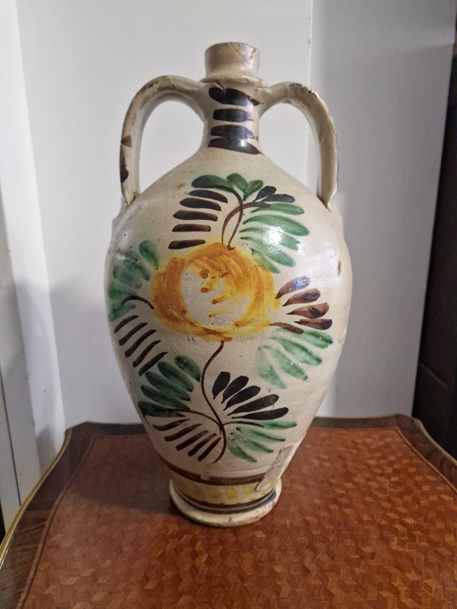 Caltagirone Majolica Amphora Dated 1873 