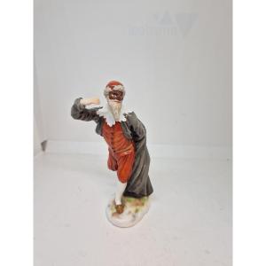 Meissen Porcelain Figurine Of The 19th Century Venetian Mask Pantalone 