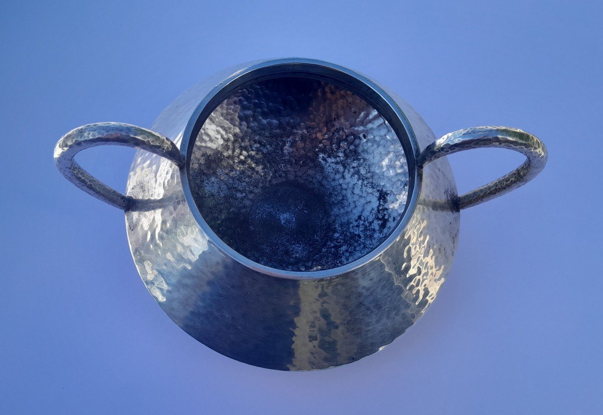 Ilias Lalaounis - Small Cup Or Canthare In Hammered Silver-photo-4