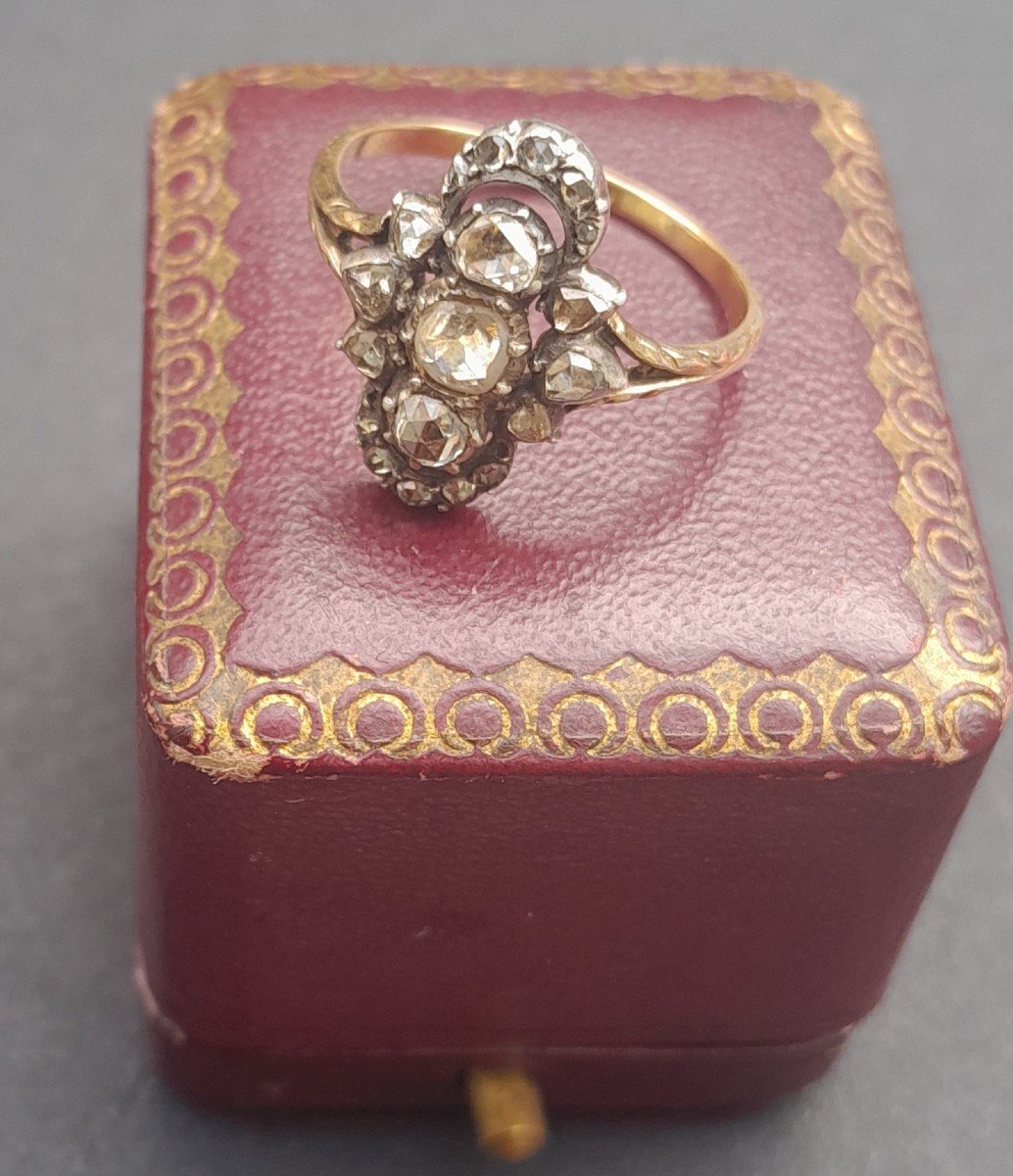 Antique Gold And Diamond Ring - Early 19th Century-photo-3