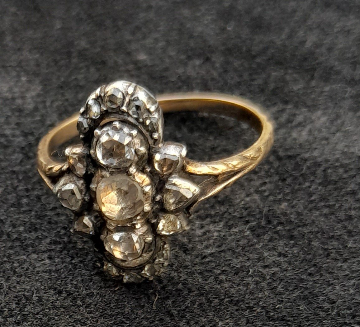 Antique Gold And Diamond Ring - Early 19th Century-photo-2