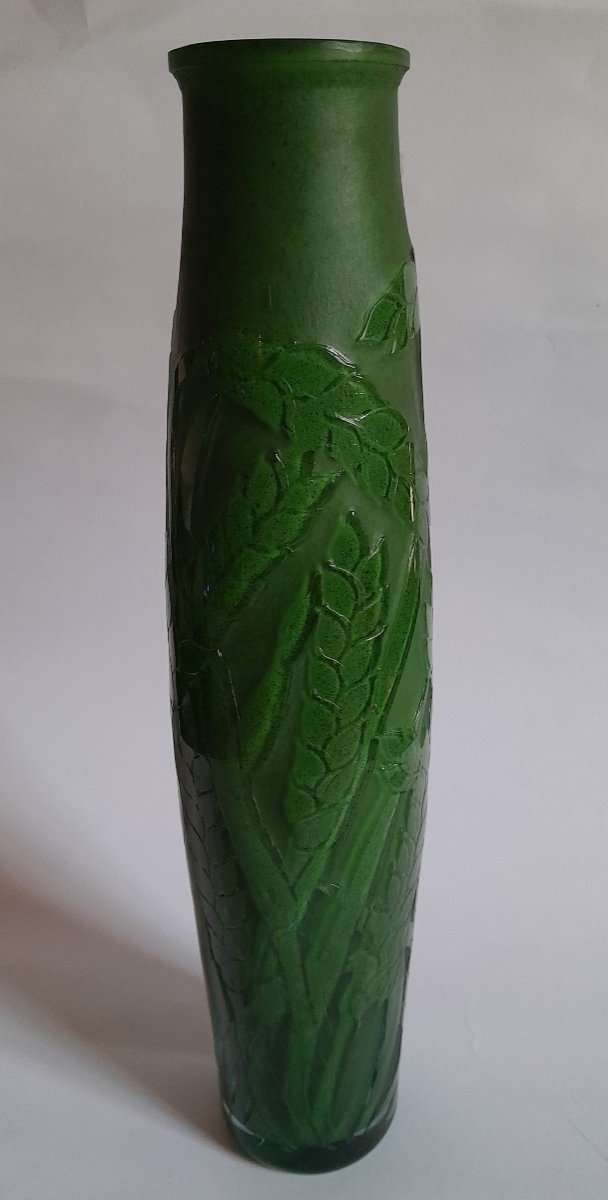 Vase Daum Art Nouveau à décor d'épis de blé-photo-4