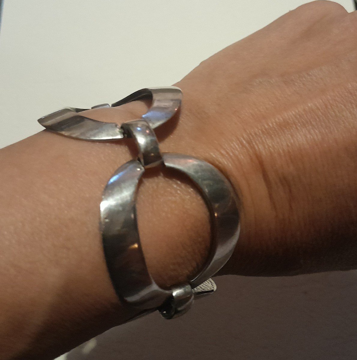 Bracelet Moderniste En Argent Années 60/70-photo-2