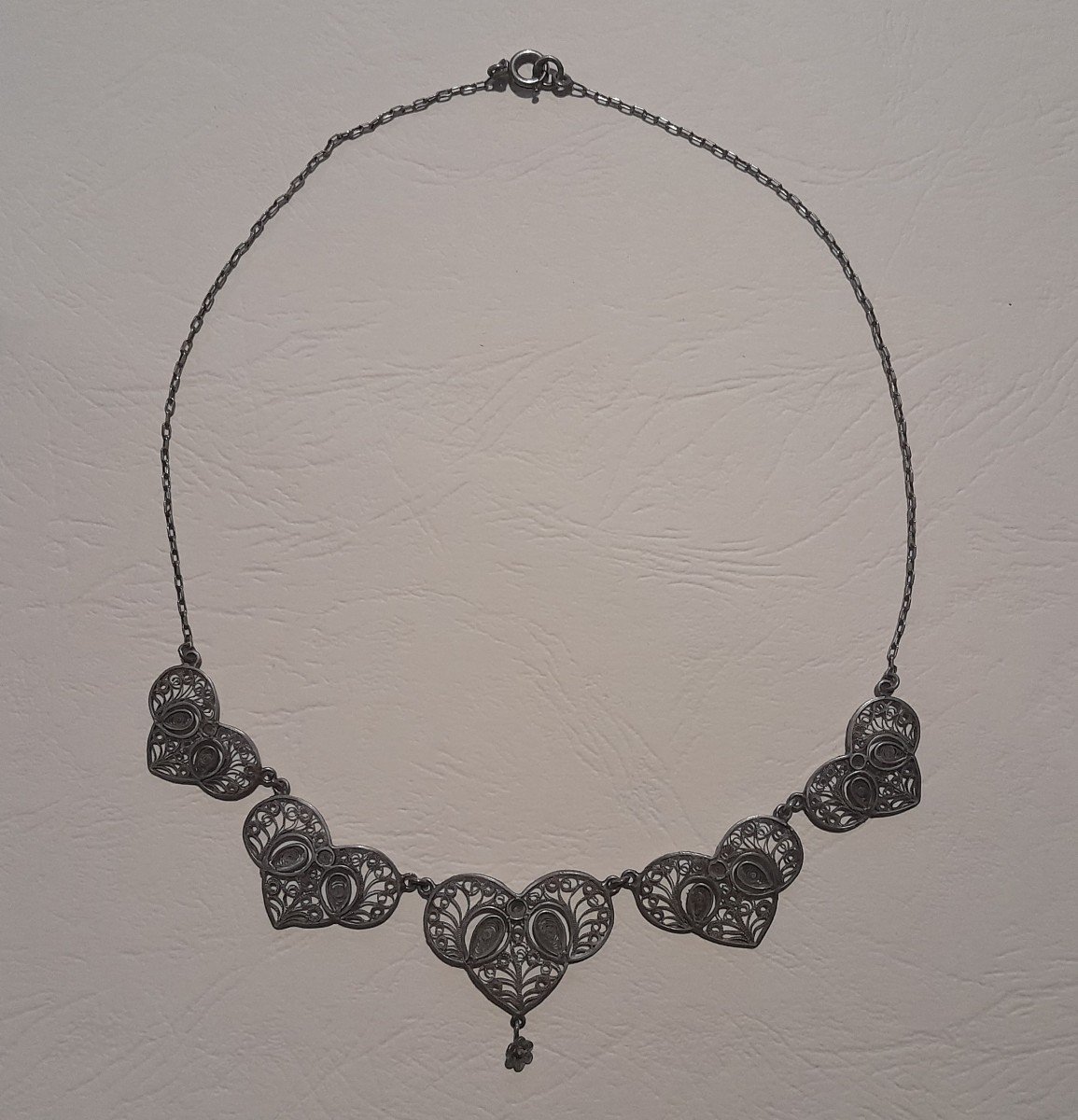 Collier Draperie Filigrane En Argent-photo-3