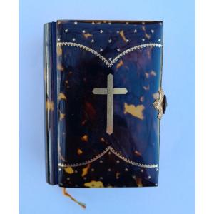 Missal Or Roman Parishioner In Tortoise Shell And Gold Inlays 