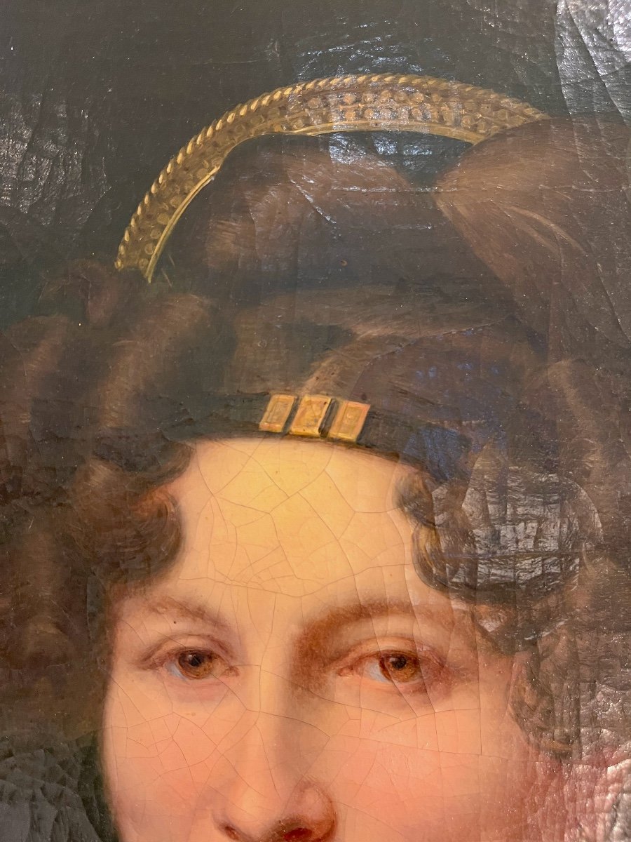 Jean-Baptiste ZWINGER 1787 ? portrait de femme huile sur toile -photo-2
