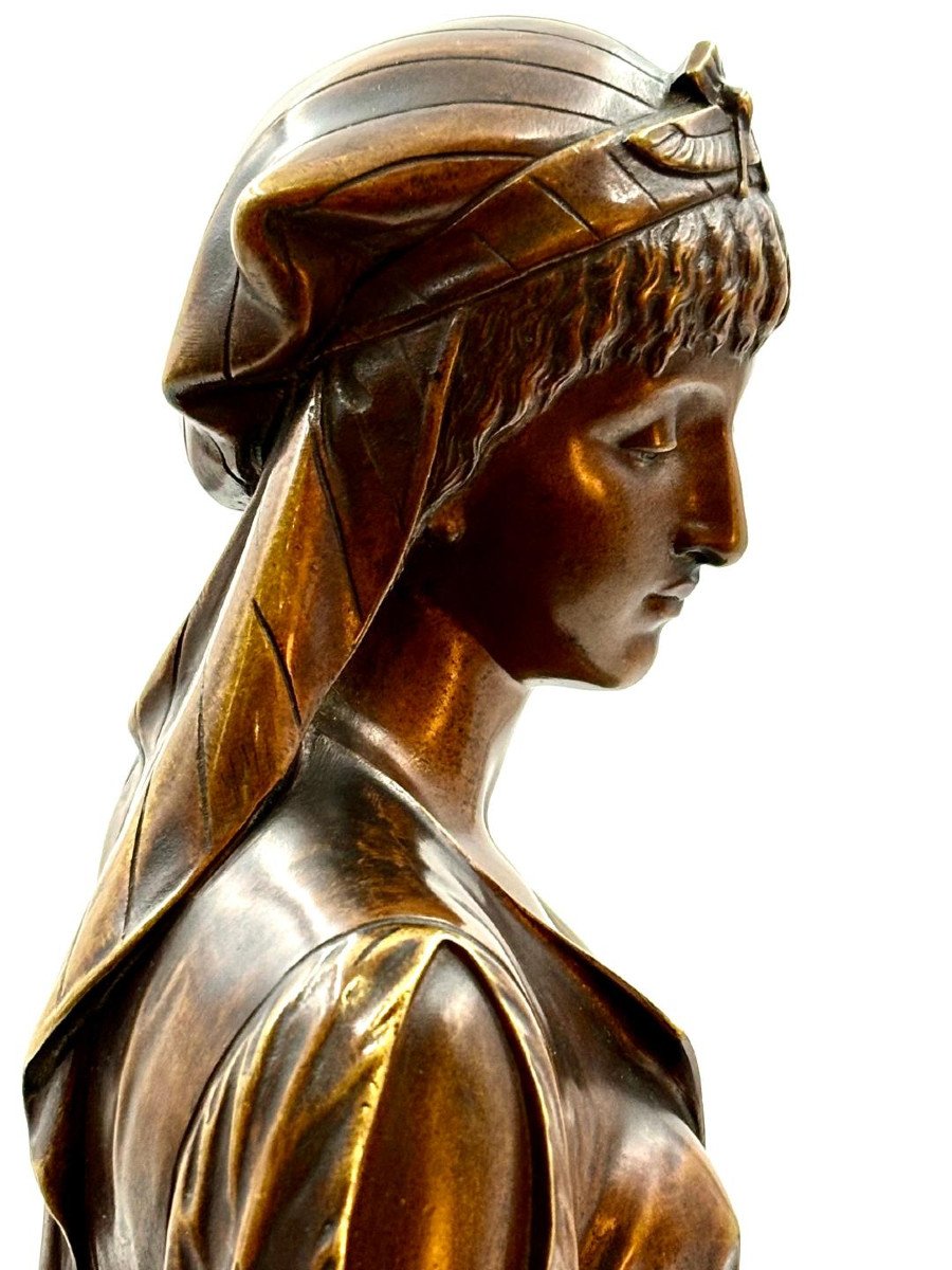 Eutrope Bouret (1833-1906) La Moisson épeuve En Bronze à Patine Médaille -photo-1