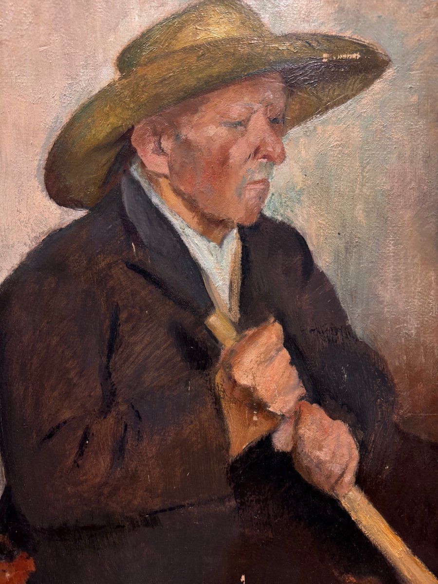 Cecile Hertz Eyrolles - Portrait Of A Man With A Stick -photo-2