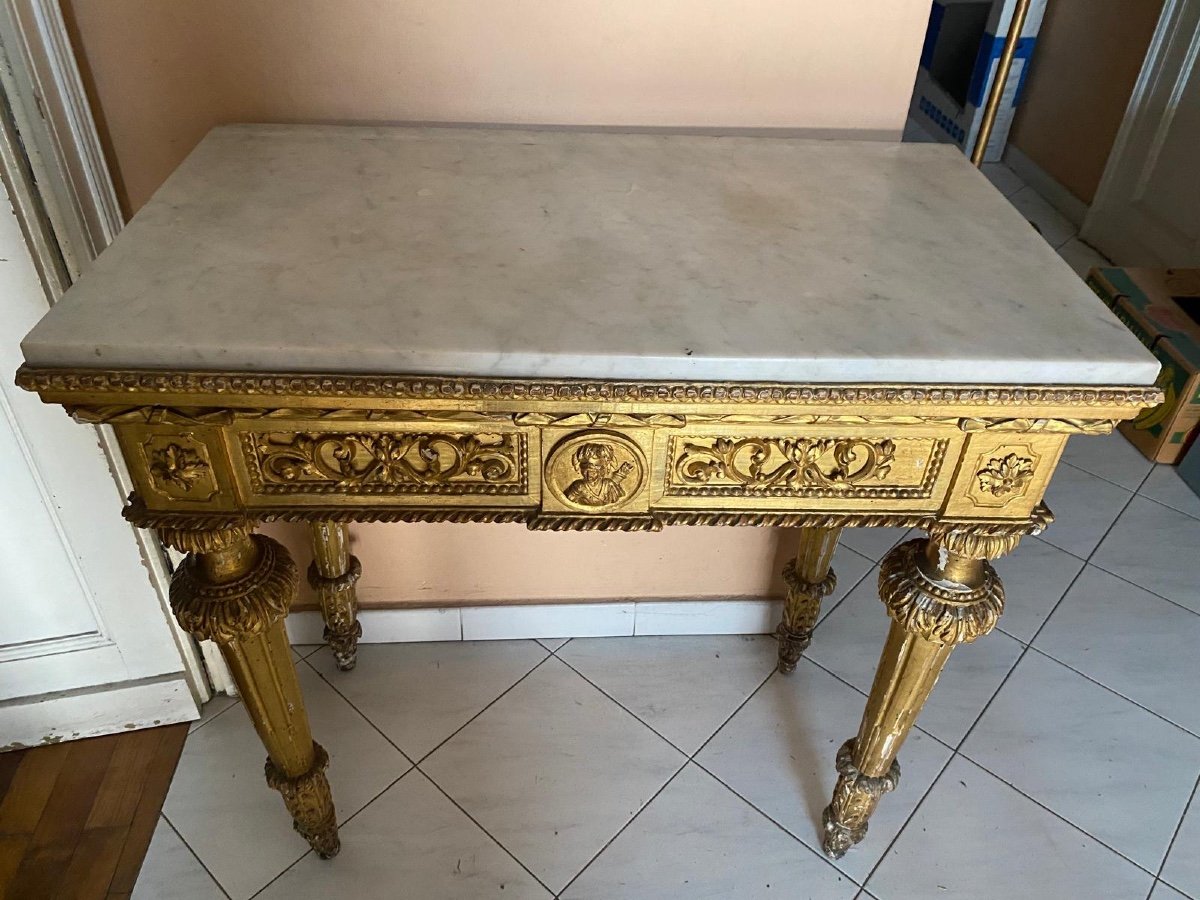 Antique Genovese Console Period 1700-photo-4