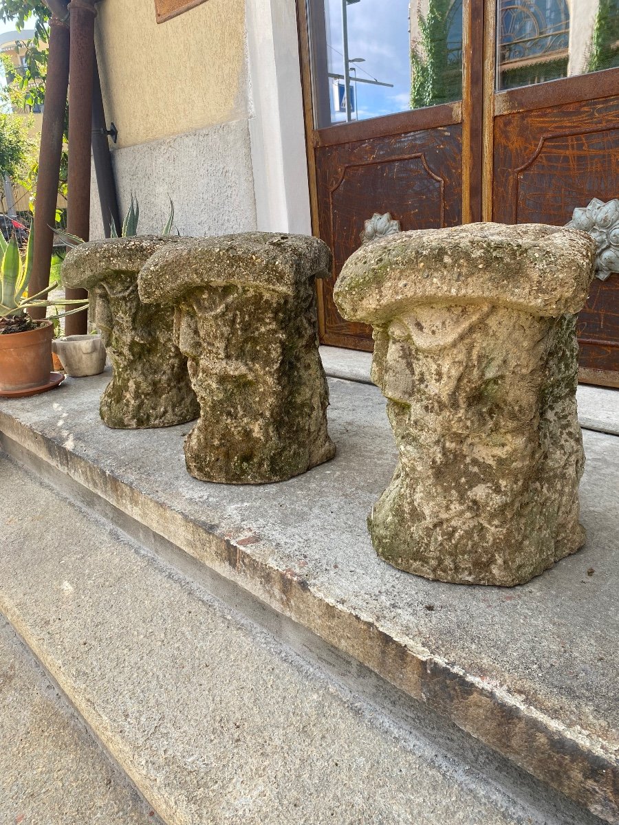 Cementine Triptych From The Late 19th Century -photo-4