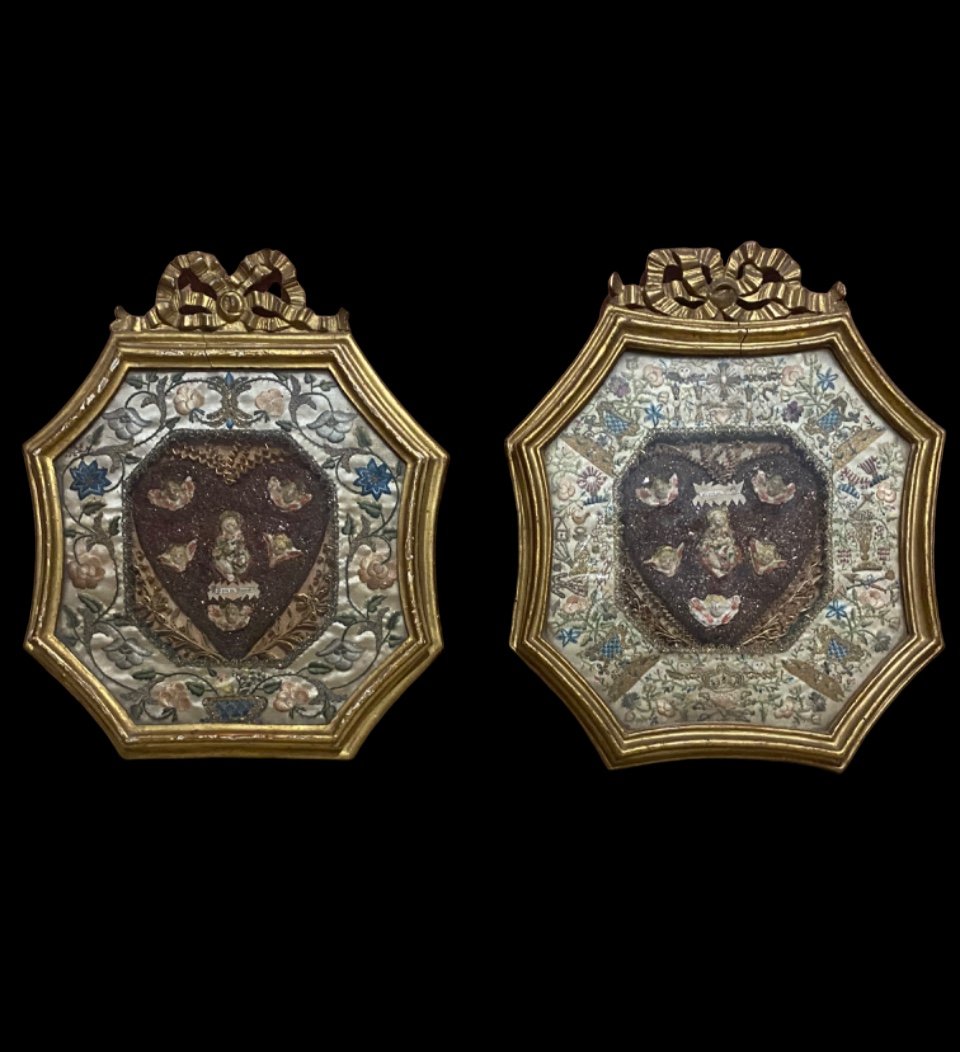 Antique Pair Of Reliquaries 