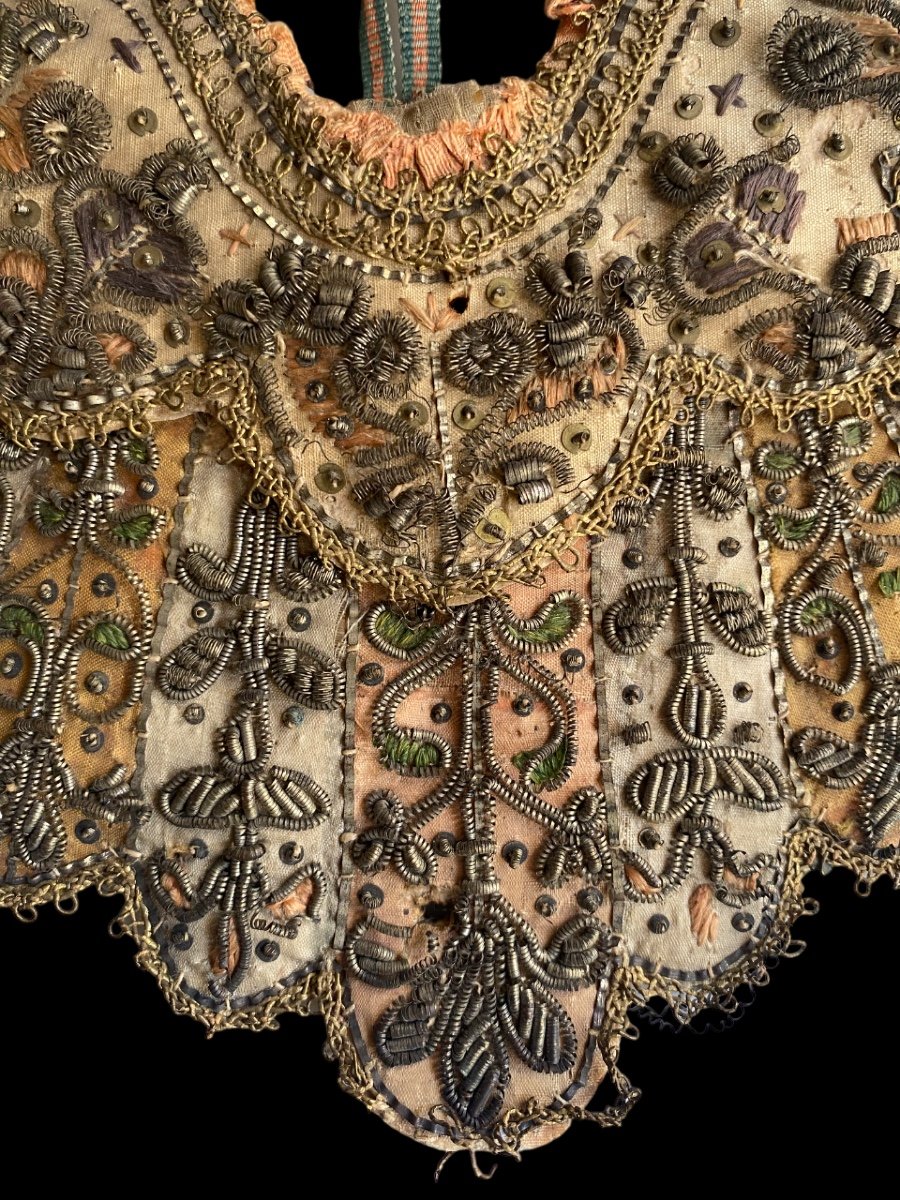 Antique Embroidery On Silk -photo-2