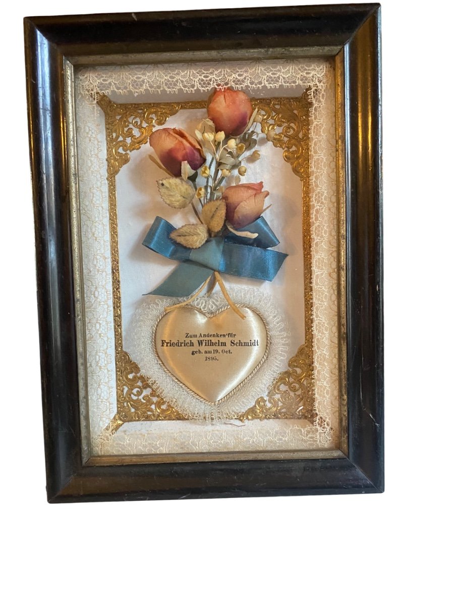 Framed Memorial Painting From The Art Nouveau -photo-3