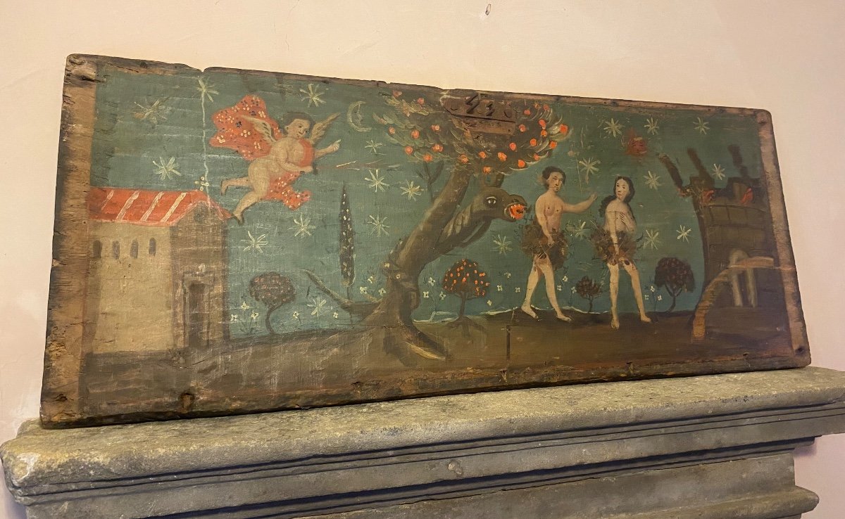 Antique Painting On Wood 