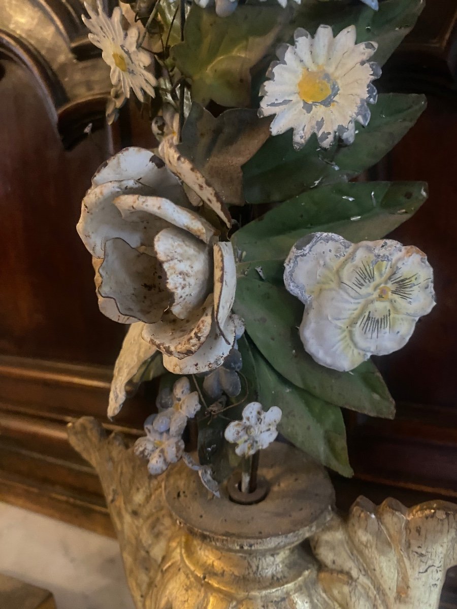 Pair Of Very Old Palmettes With Flowers -photo-3