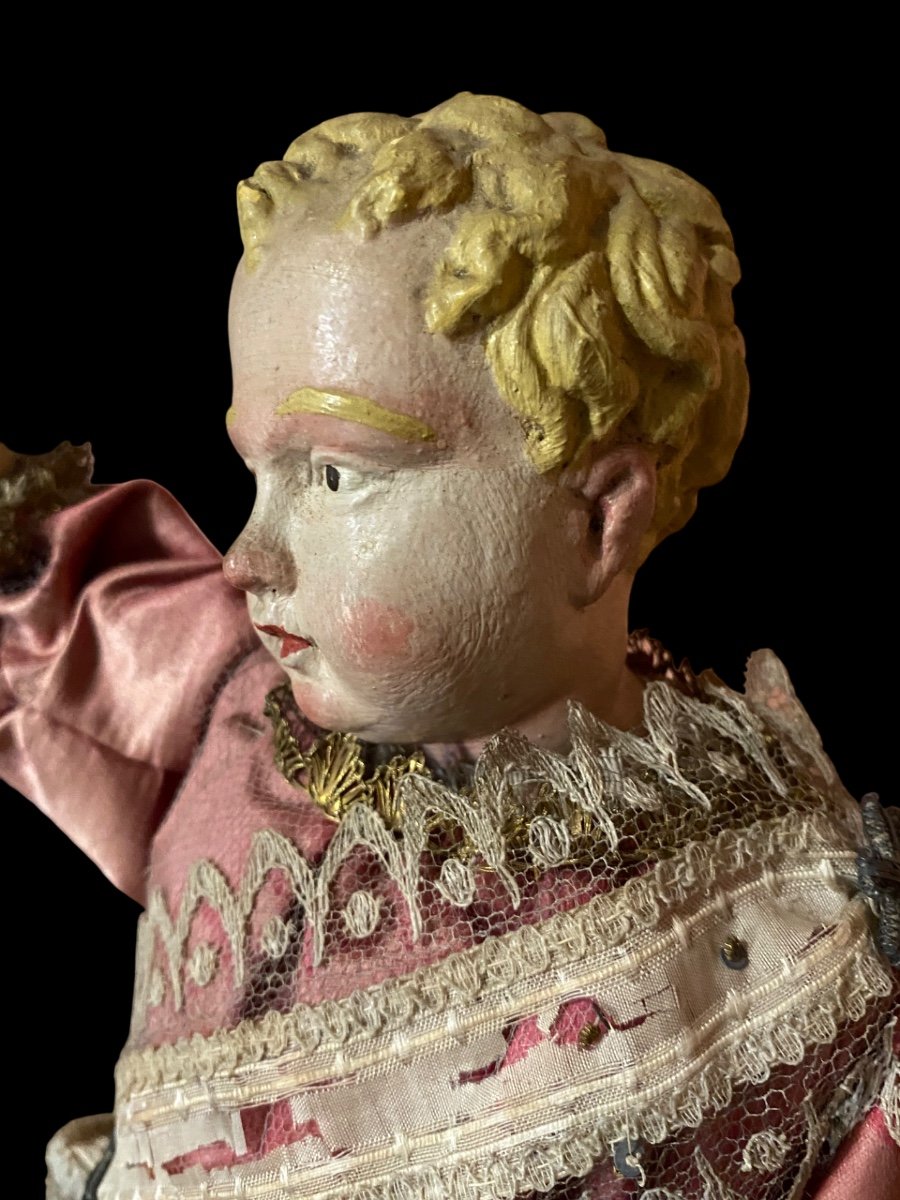 Enfant Genovese En Terre Cuite Polychrome XVIII Sec-photo-2