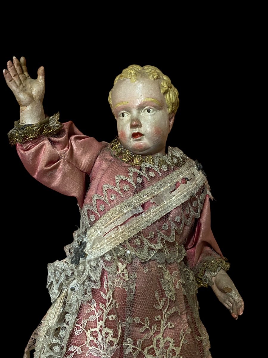 Enfant Genovese En Terre Cuite Polychrome XVIII Sec-photo-3