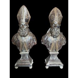 Pair Of Papier Marche Reliquaries