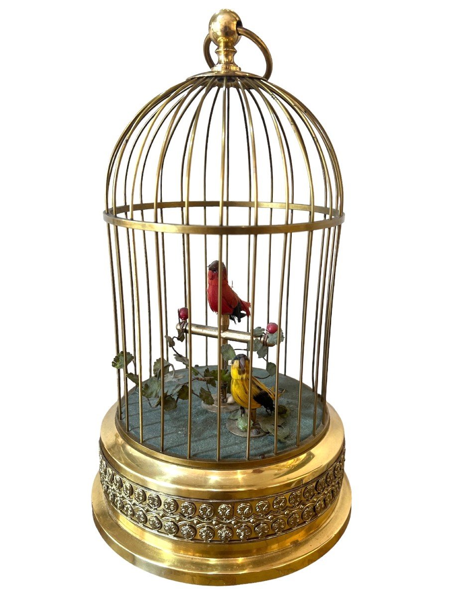 Cage Automaton With Singing Birds Early Twentieth