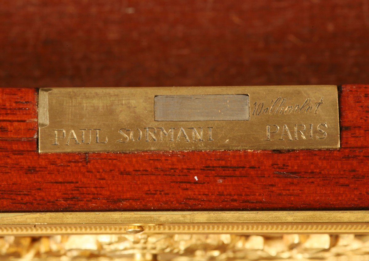 A Large Kingwood Desk Stamped Sormani-photo-4