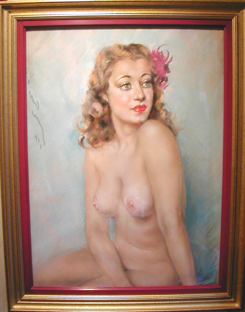 Naked Woman In Bust, Signed Jean Albert Louis Grand-carteret